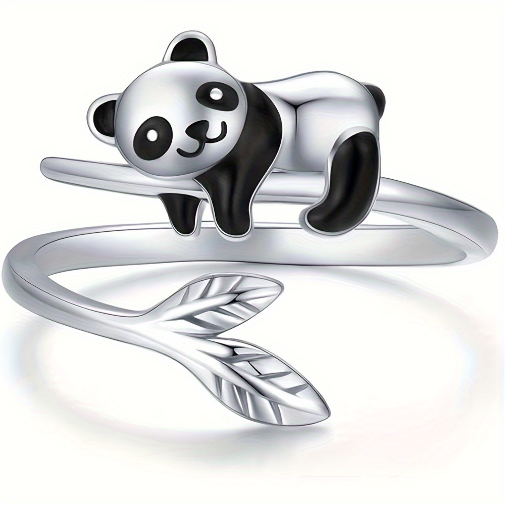 Panda Leaf Lady's Open Ring - Great Mother's Gift